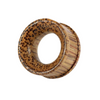 Organic Coco Wood Ribbed Edge Ear Tunnel