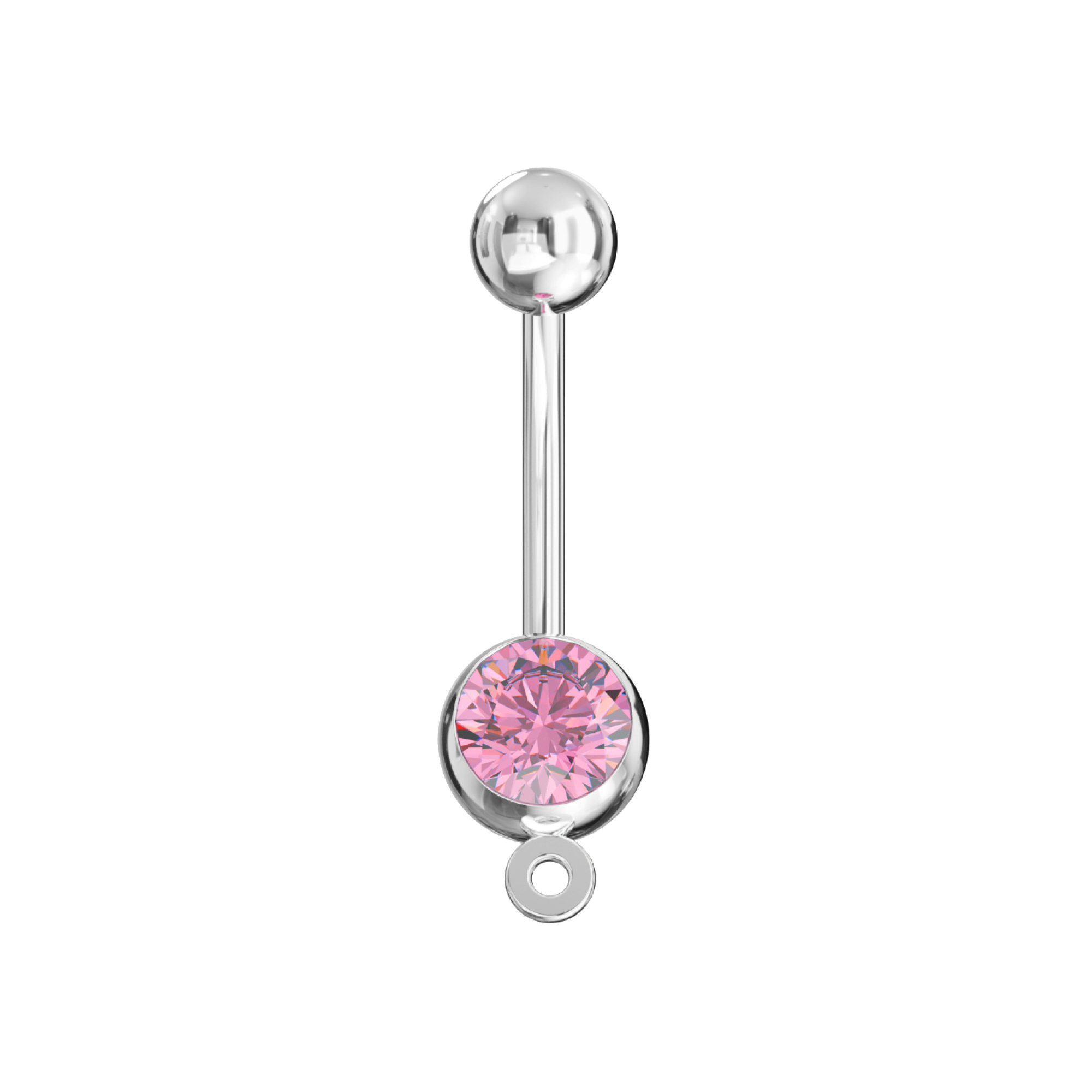 316L Surgical Steel Studded Hook Banana Belly Ring - Monster Piercing