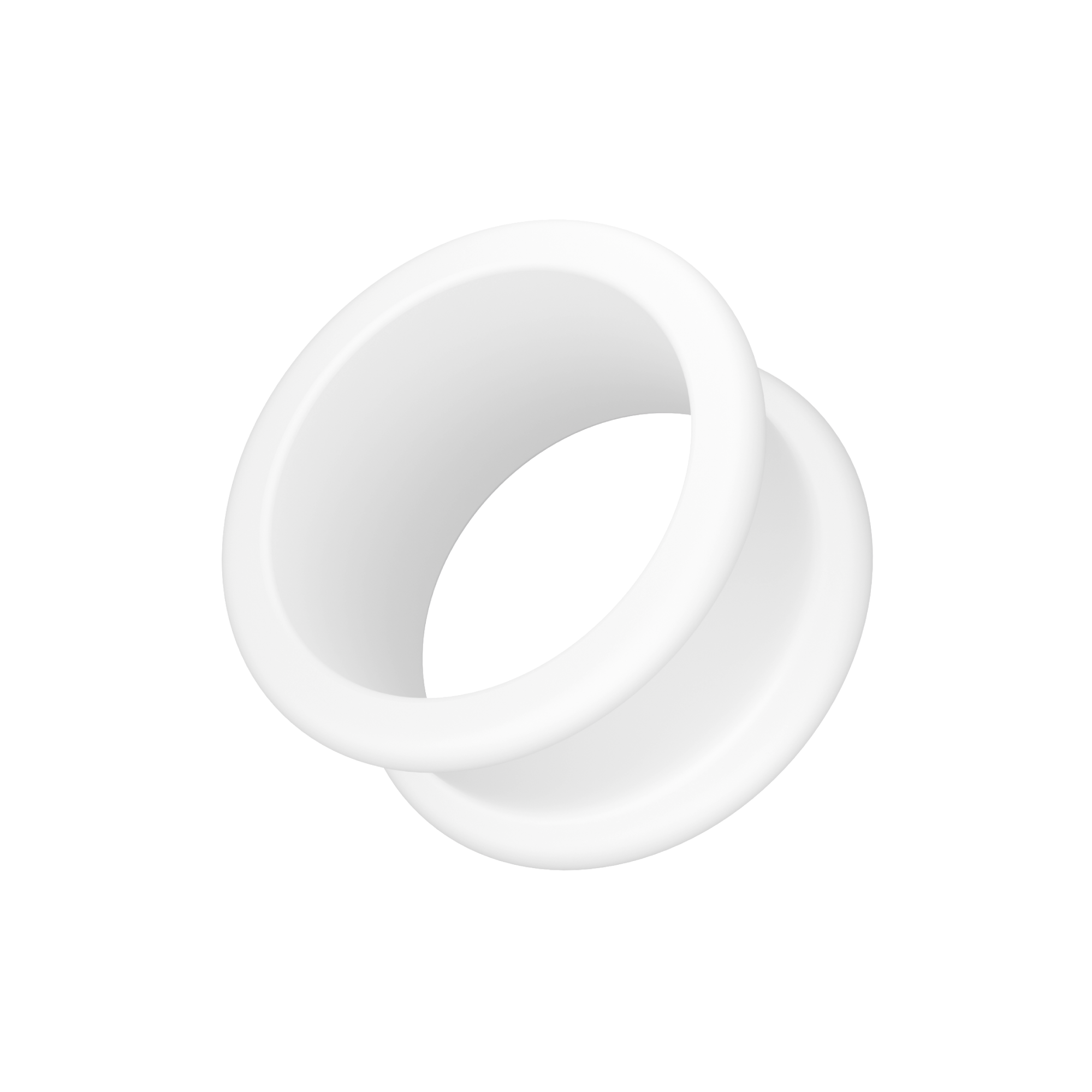 White Silicone Ear Tunnel - Monster Piercing