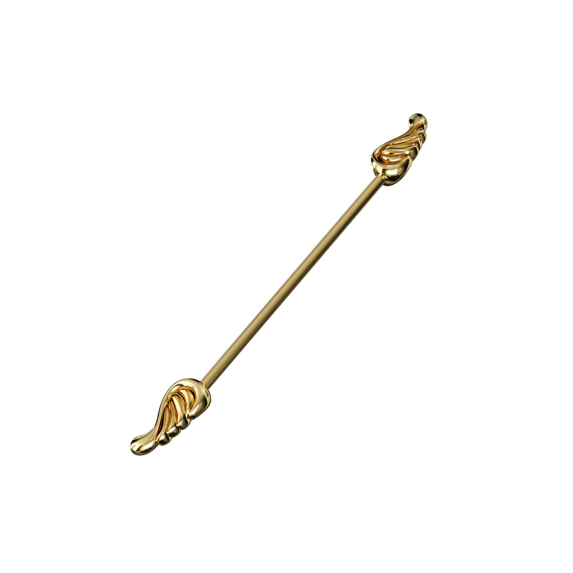 316L Surgical Steel Wing-End Industrial Barbell - Monster Piercing