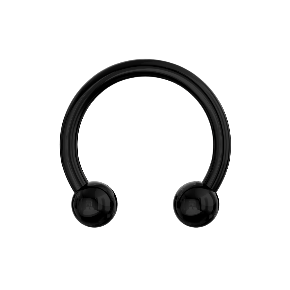 316L Surgical Steel Anodised Horseshoe CBB with Ball - Monster Piercing