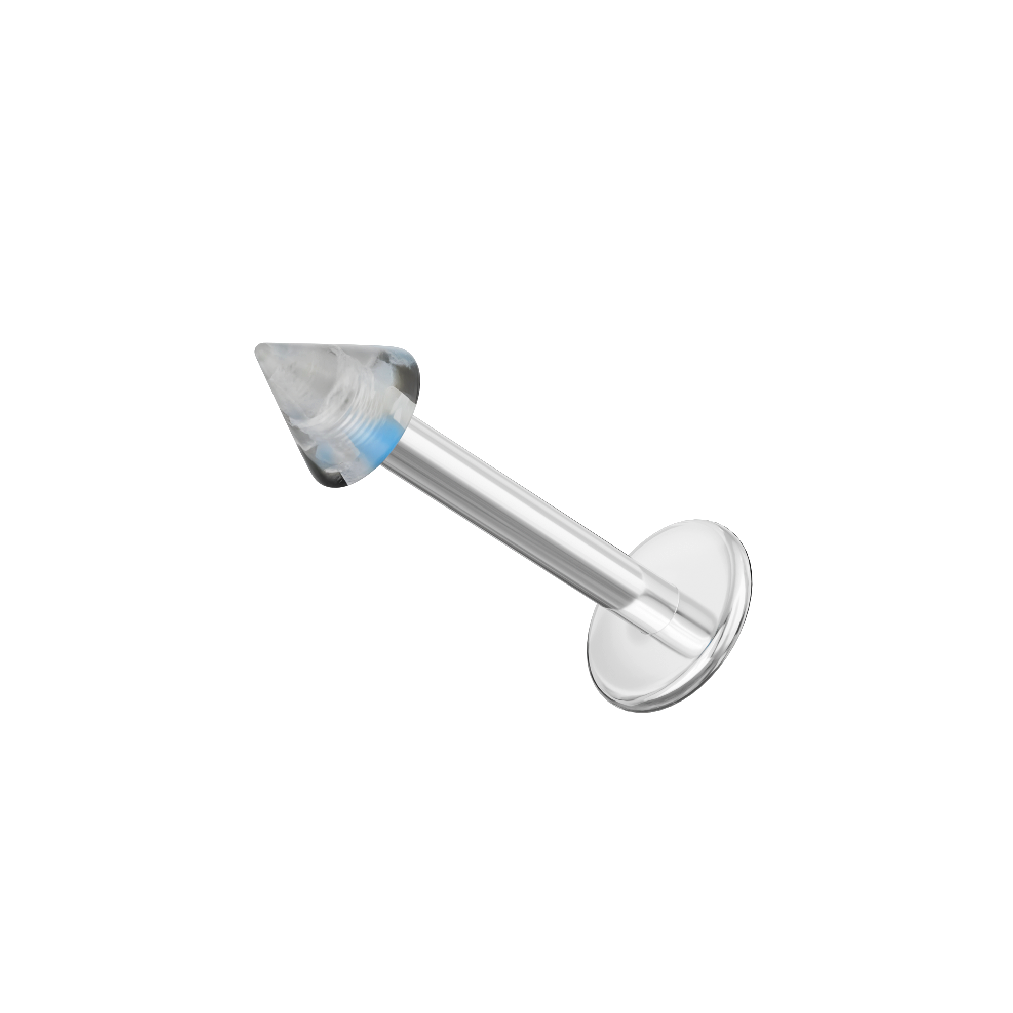 316L Surgical Steel Labret with Marble UV Cones (Pack of 10) - Monster Piercing