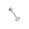 Milk White UV Labret with Plain UV Ball (Pack of 10)