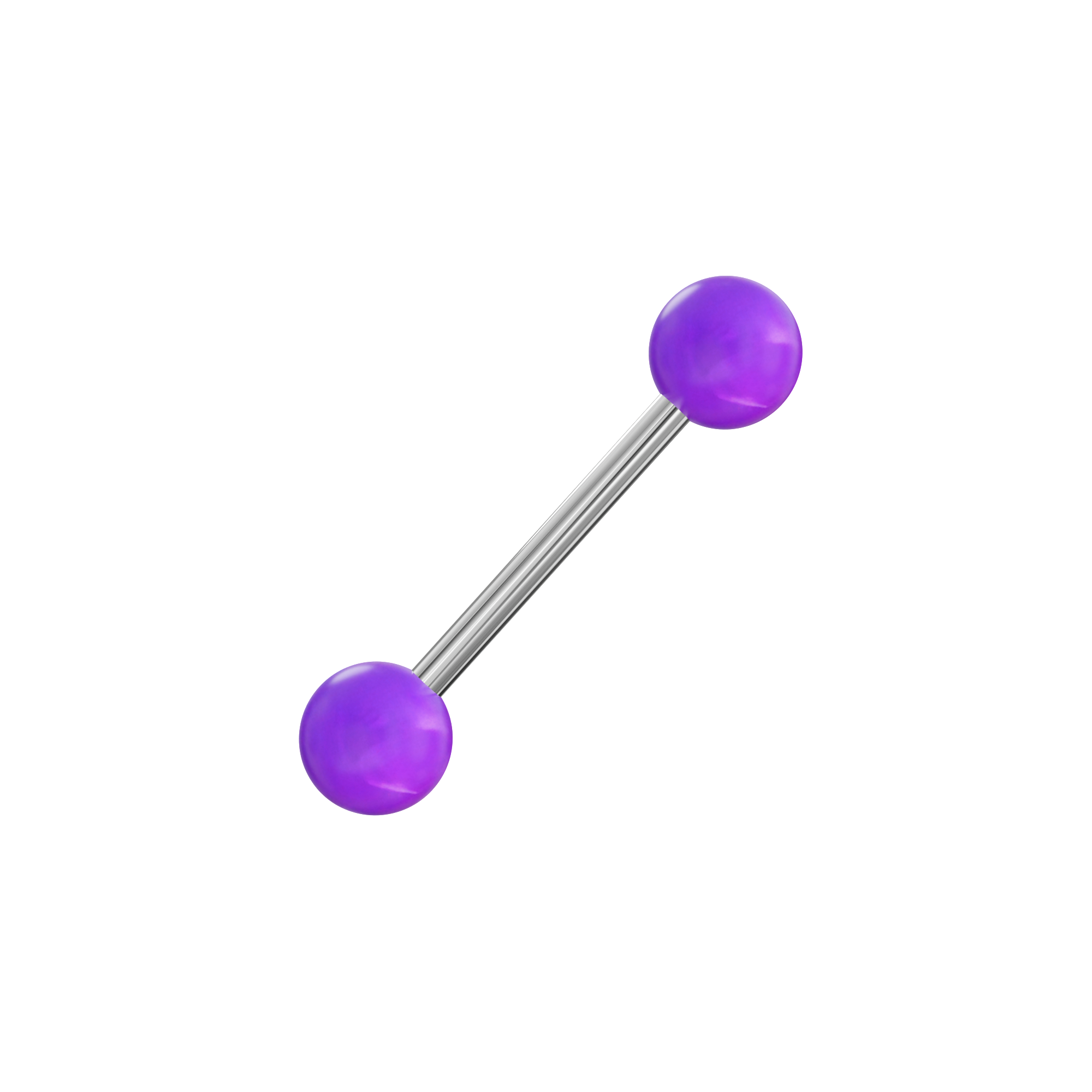 316L Surgical Steel Tongue Barbell Simple UV Balls (Pack of 10) - Monster Piercing