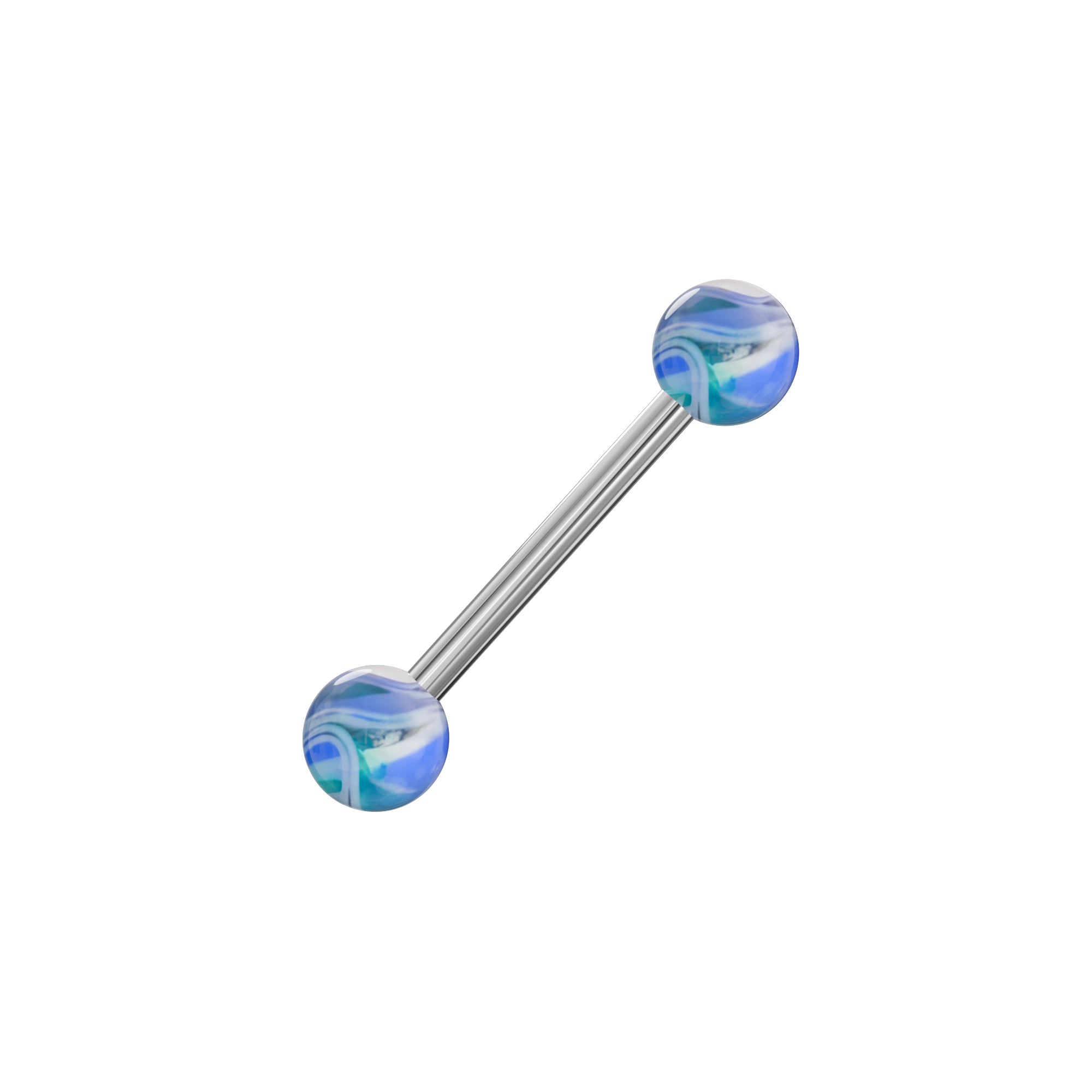 Steel Tongue Barbell in Mix Colour UV Balls (Pack of 10) - Monster Piercing
