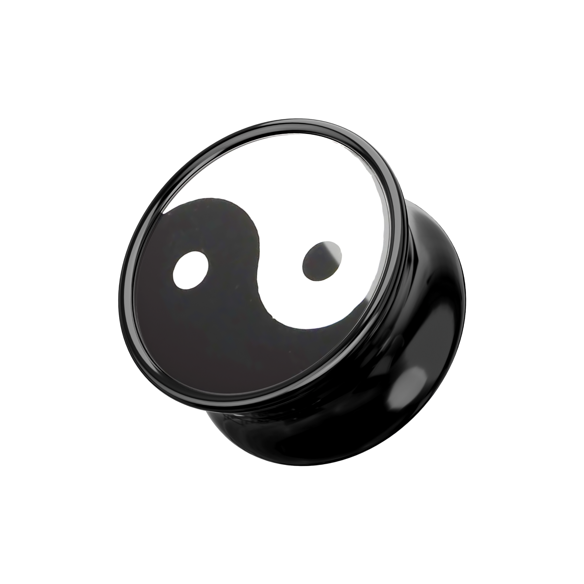UV Printed Double Flared Black Ear Plug - Monster Piercing