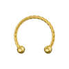 316L Surgical Steel Flexible Surgical Steel Twisted Circular Barbell
