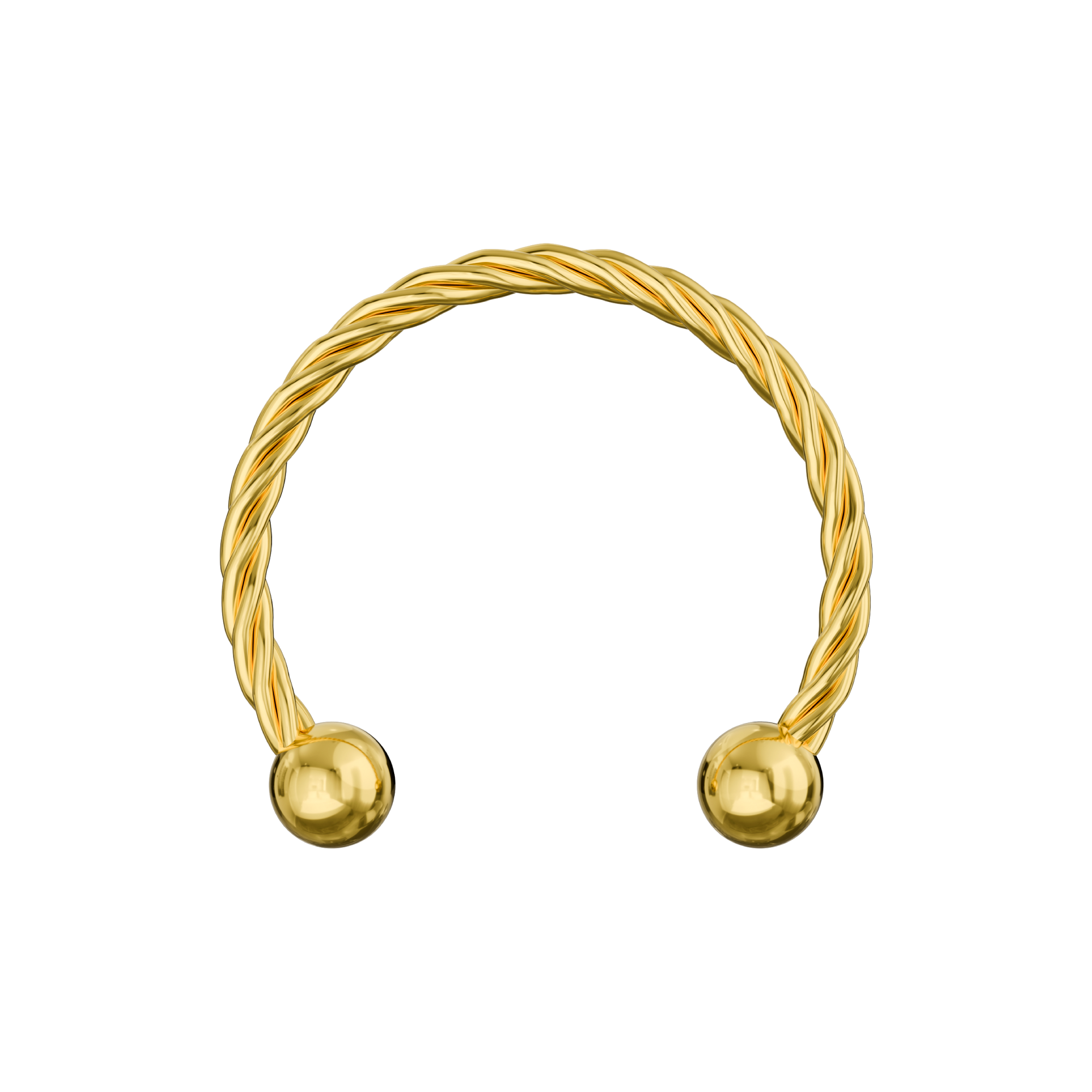 316L Surgical Steel Flexible Surgical Steel Twisted Circular Barbell - Monster Piercing