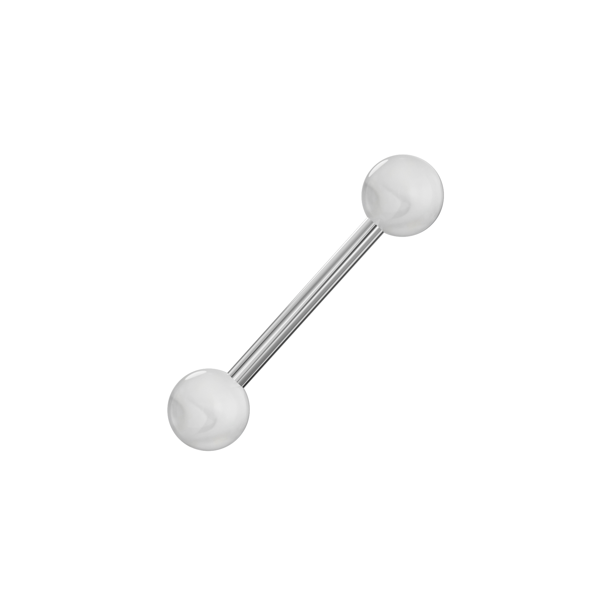 Steel Tongue Barbell with Neon Marble UV Balls (Pack of 10) - Monster Piercing