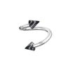316L Surgical Steel Twisted Barbell With Marble UV Cones (Pack of 10)