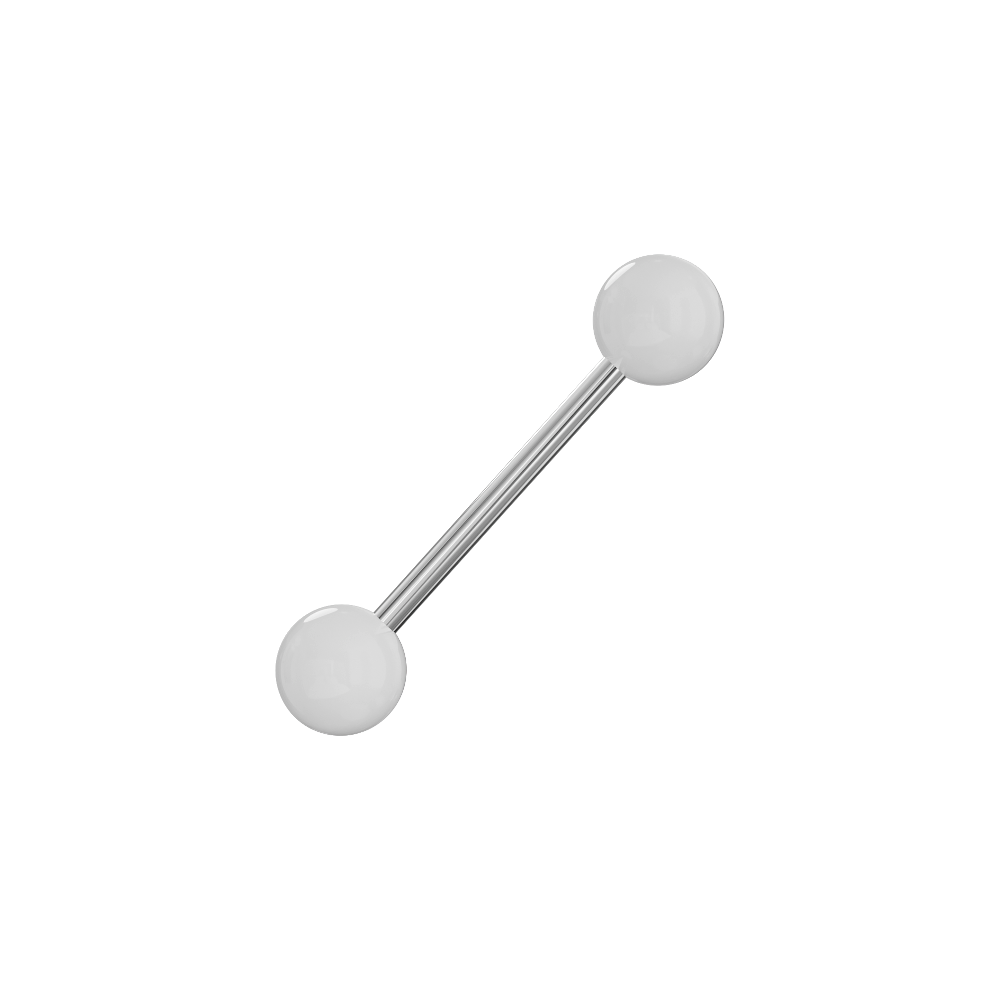 Steel Tongue Barbell with Plain UV Balls (Pack of 10) - Monster Piercing