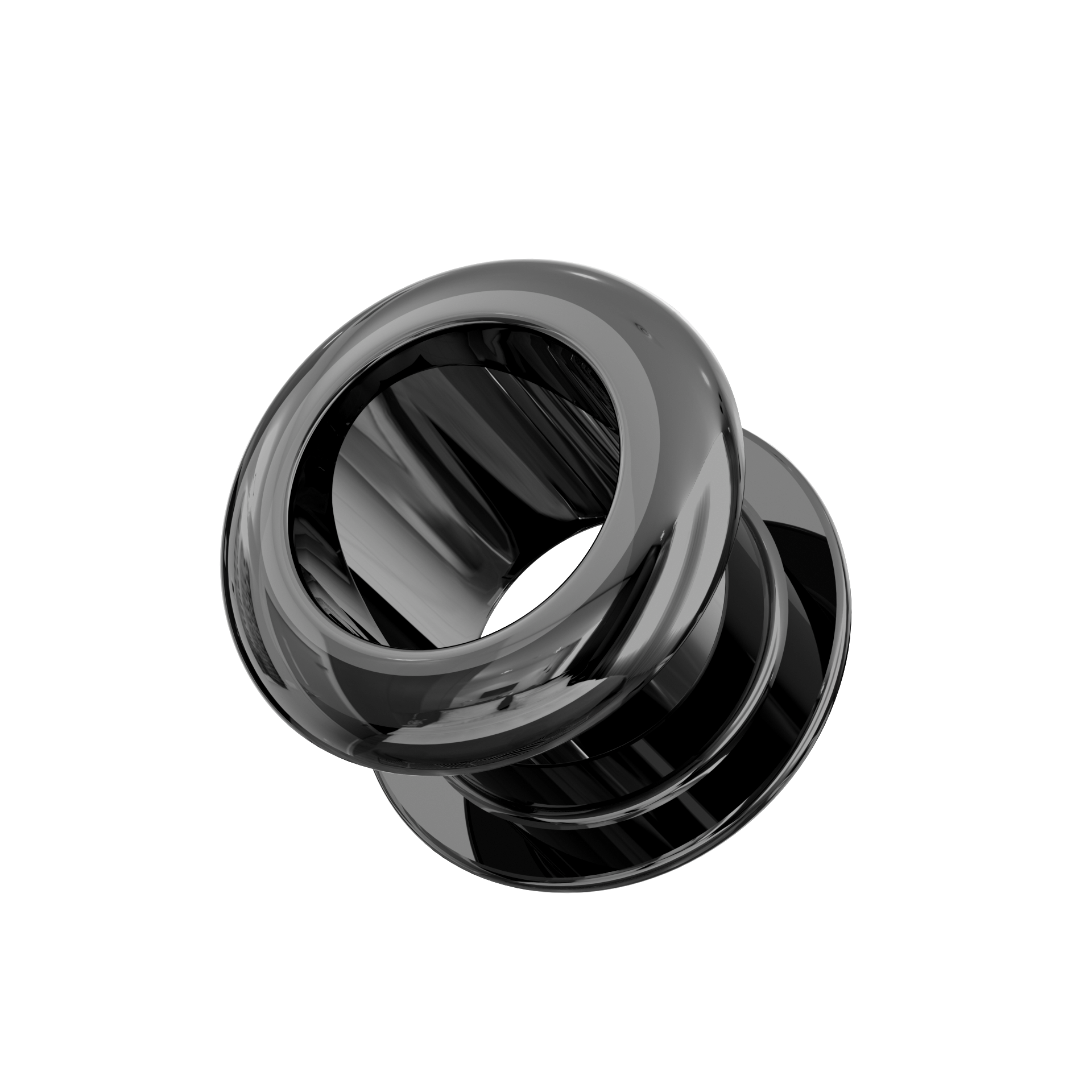 316L Surgical Steel Black External Threaded Tunnel - Monster Piercing