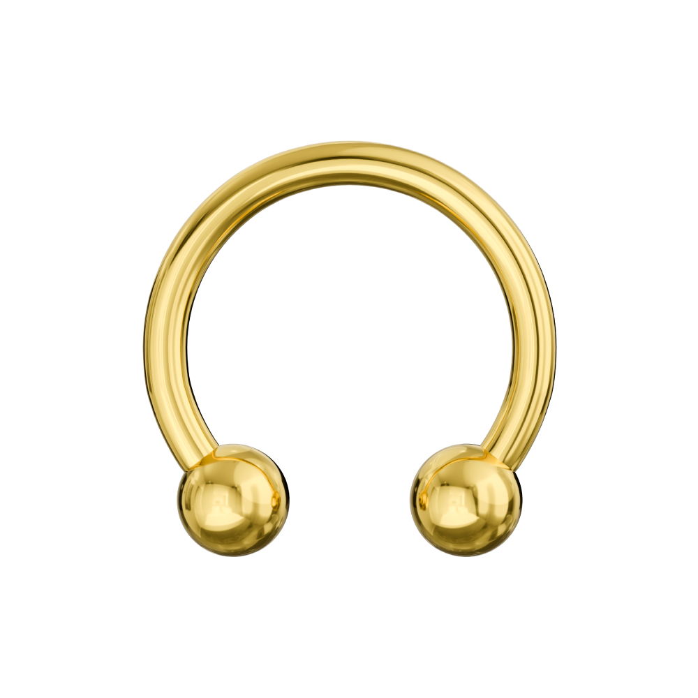316L Surgical Steel Internally Threaded Horseshoe CBB With Ball - Monster Piercing