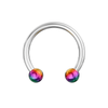 316L Surgical Steel Circular Barbell with Anodised Ball