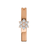 316L Surgical Steel Cubic Zirconia Flower Curved Clicker Belly Ring