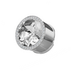 316L Surgical Steel Jewelled Fan Internally Threaded Tunnel