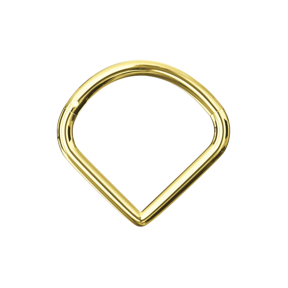 9K Gold Triangle Hinged Segment Clicker - Monster Piercing