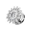 316L Surgical Steel Flower with Micro Jewelled CZ Stone Ear Flesh Tunnel