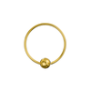 316L Surgical Steel With Gold PVD Flexible BCR Piercing
