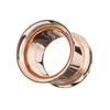316L Surgical Steel Double Flared Rose Gold Internally Threaded Tunnel