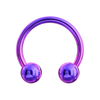 316L Surgical Steel Purple Horseshoe CBB with Ball