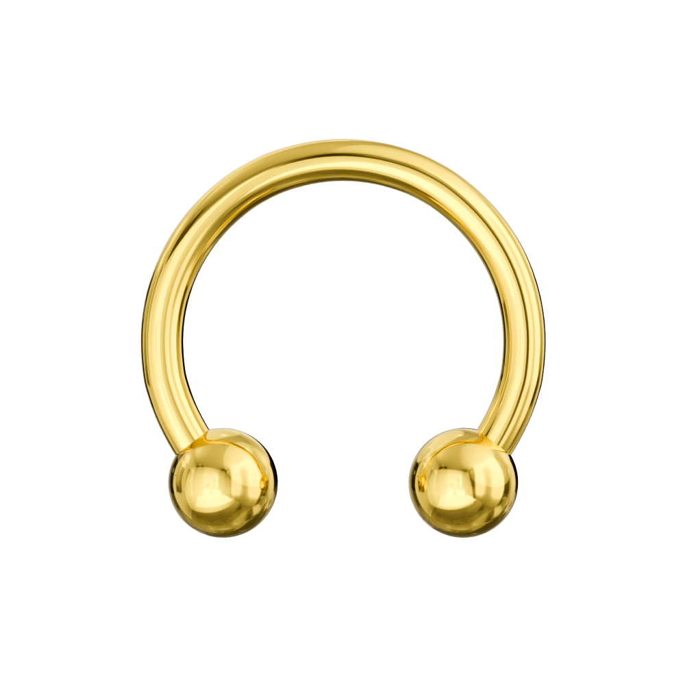 316L Surgical Steel Anodised Horseshoe CBB with Ball - Monster Piercing