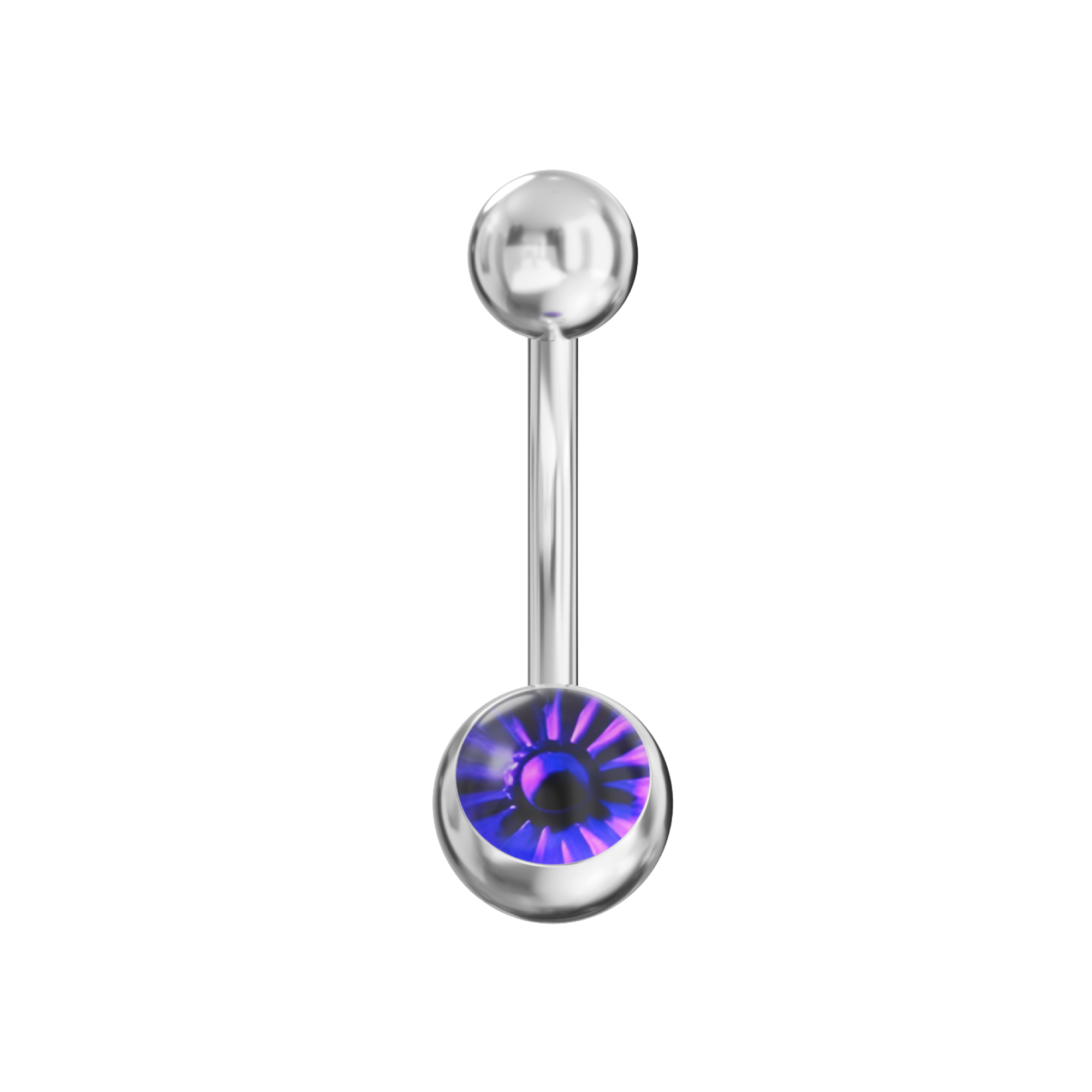 316L Steel Tiger Eye Belly Banana - Monster Piercing