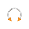 316L Surgical Steel Circular Barbell With 5 Colour UV Cones (Pack of 10)