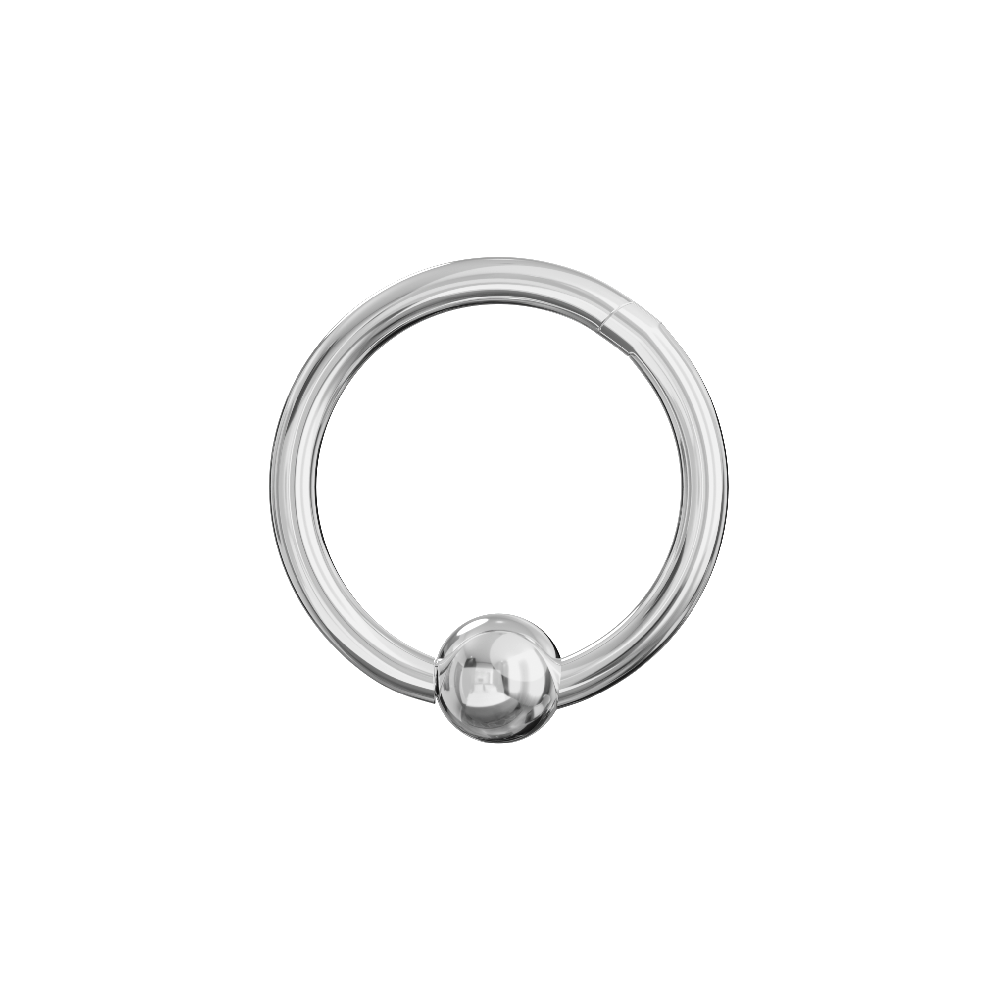 316L Surgical Steel and Black Anodised BCR Ring with Ball - Monster Piercing