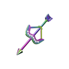 316L Surgical Steel With Anodised Arrow CZ Dazzling Bow Industrial Barbell