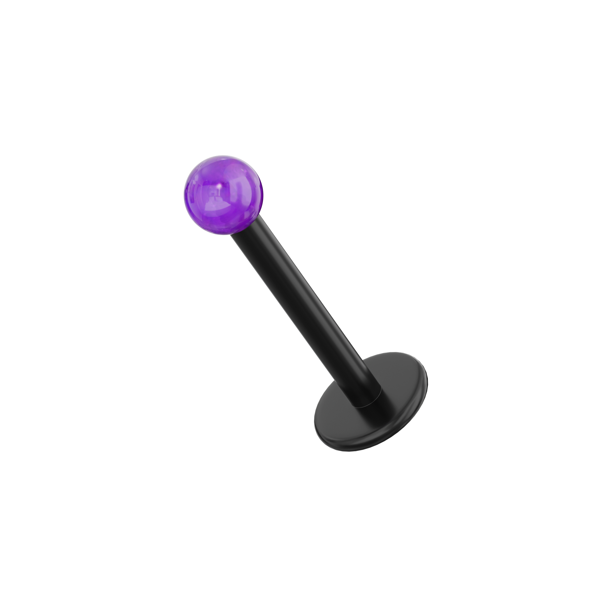 UV Black Labret with Basic UV Balls (Pack of 10) - Monster Piercing
