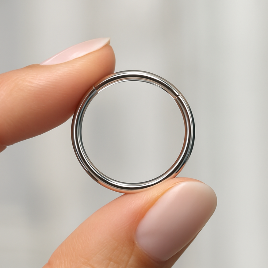 316L Surgical Steel 16G Hinged Segment Clicker Ring - Monster Piercing