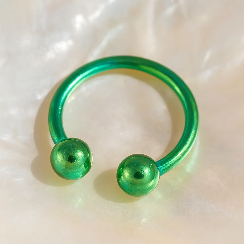 G23 Titanium Anodised Circular Barbell - Monster Piercing
