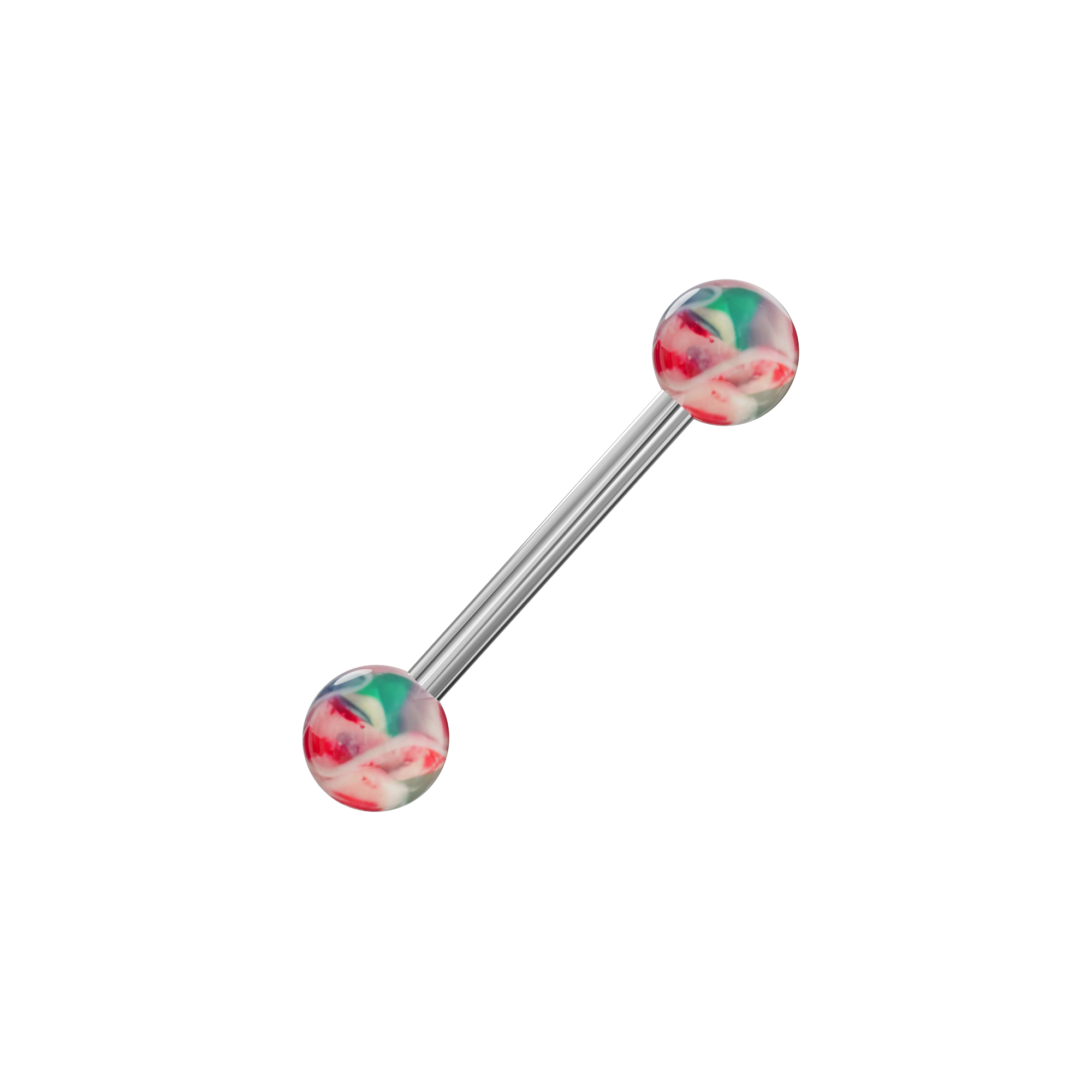 Steel Tongue Barbell in Mix Colour UV Balls (Pack of 10) - Monster Piercing