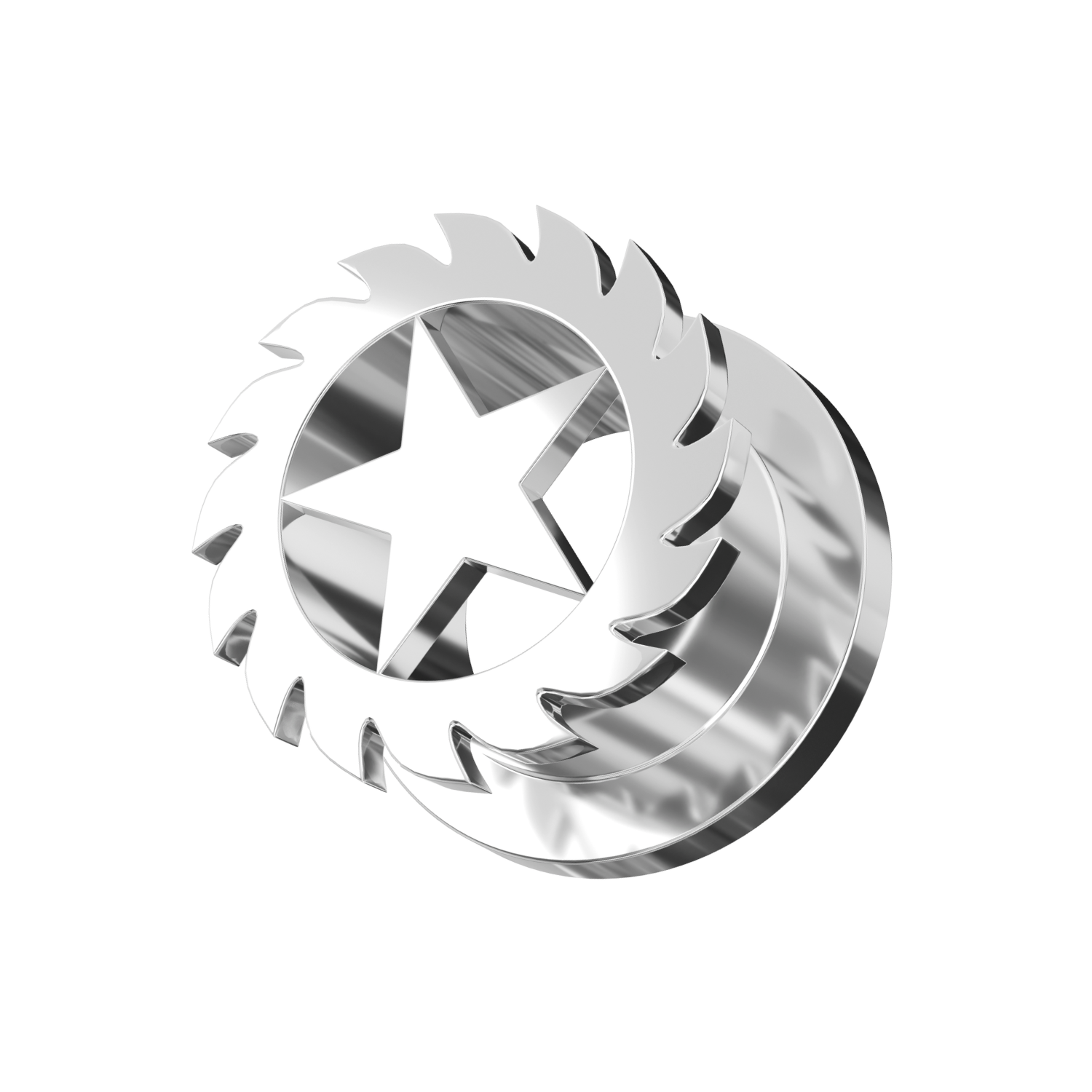 316L Surgical Steel Star Saw Blade Screw Fit Flesh Tunnel - Monster Piercing