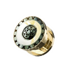 316L Surgical Steel Gold PVD Cut-Out Flower Screw Fit Flesh Tunnel