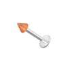 316L Surgical Steel Labret with Solid Marble UV Cones (Pack of 10)