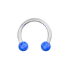316L Surgical Steel Circular Barbells CBB Horseshoe With UV Multi Colour Ball (Pack of 10)