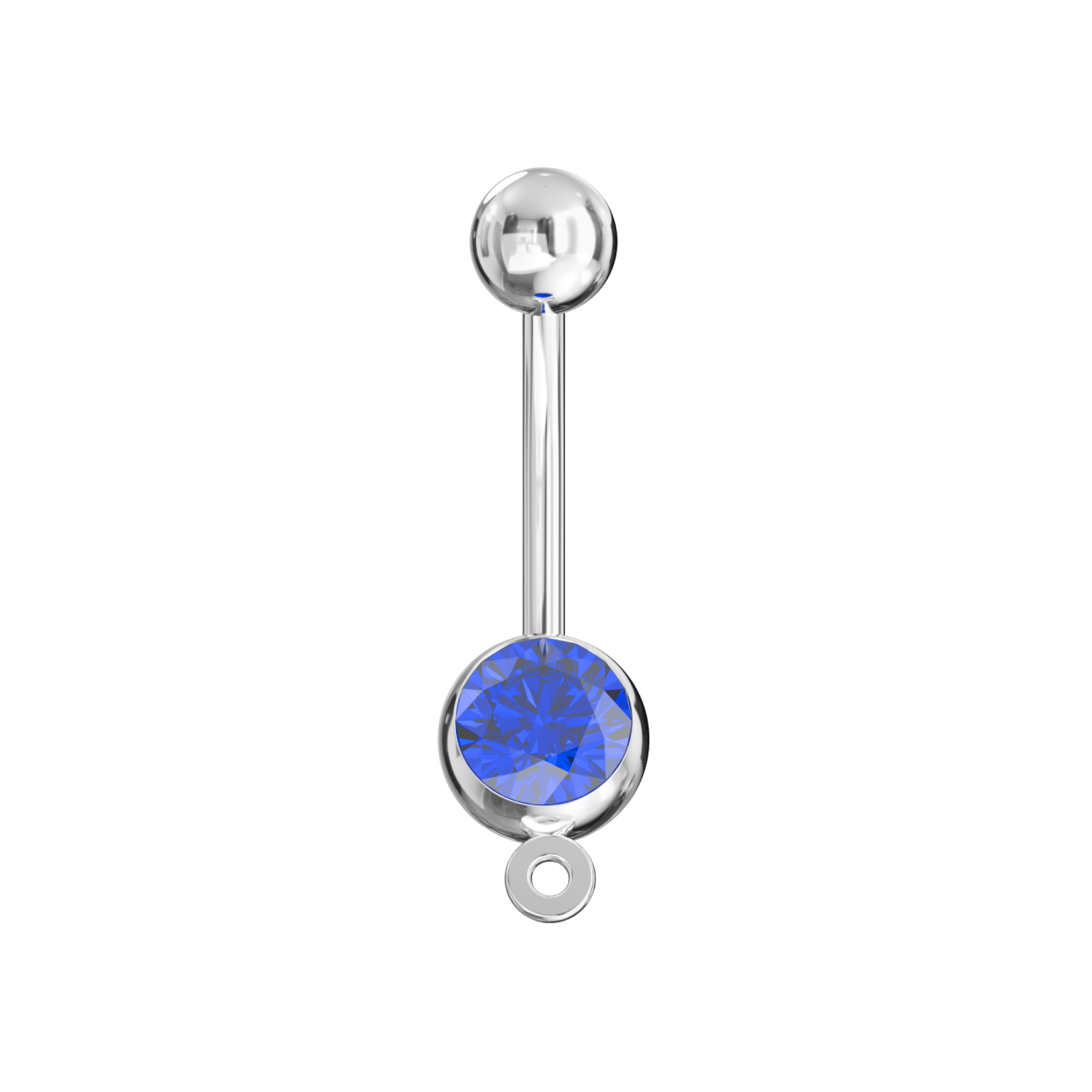 316L Surgical Steel Studded Hook Banana Belly Ring - Monster Piercing