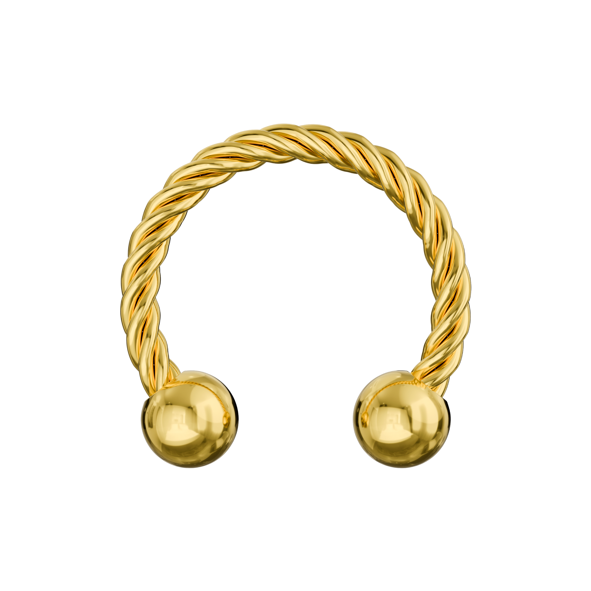 Surgical Steel Twisted Circular Barbell - Monster Piercing