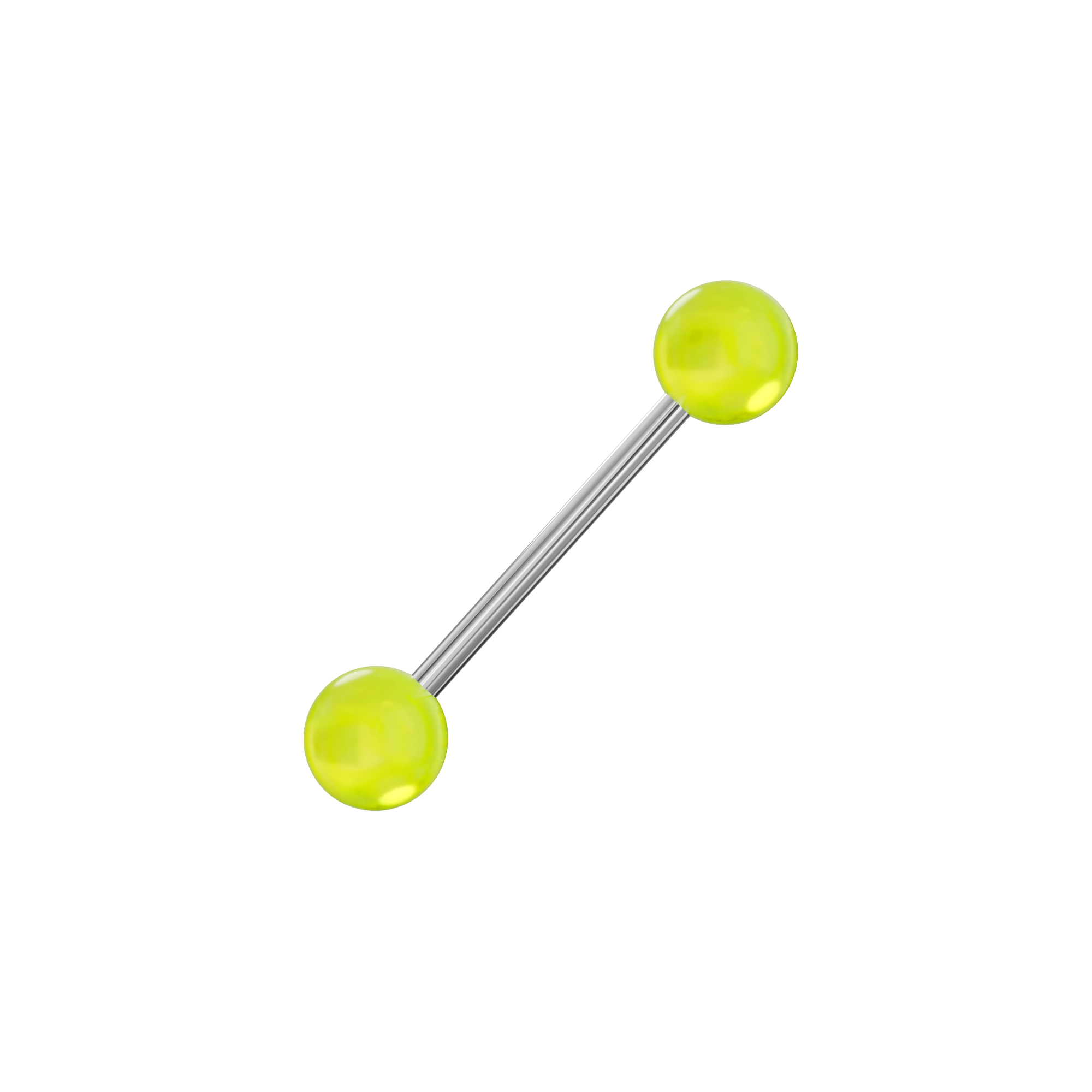 Steel Tongue Barbell with Plain UV Balls (Pack of 10) - Monster Piercing