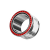 316L Surgical Steel With Red Ball Edge Top Flesh Tunnel