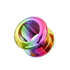316L Surgical Steel Rainbow Screw Fit Ear Flesh Tunnel