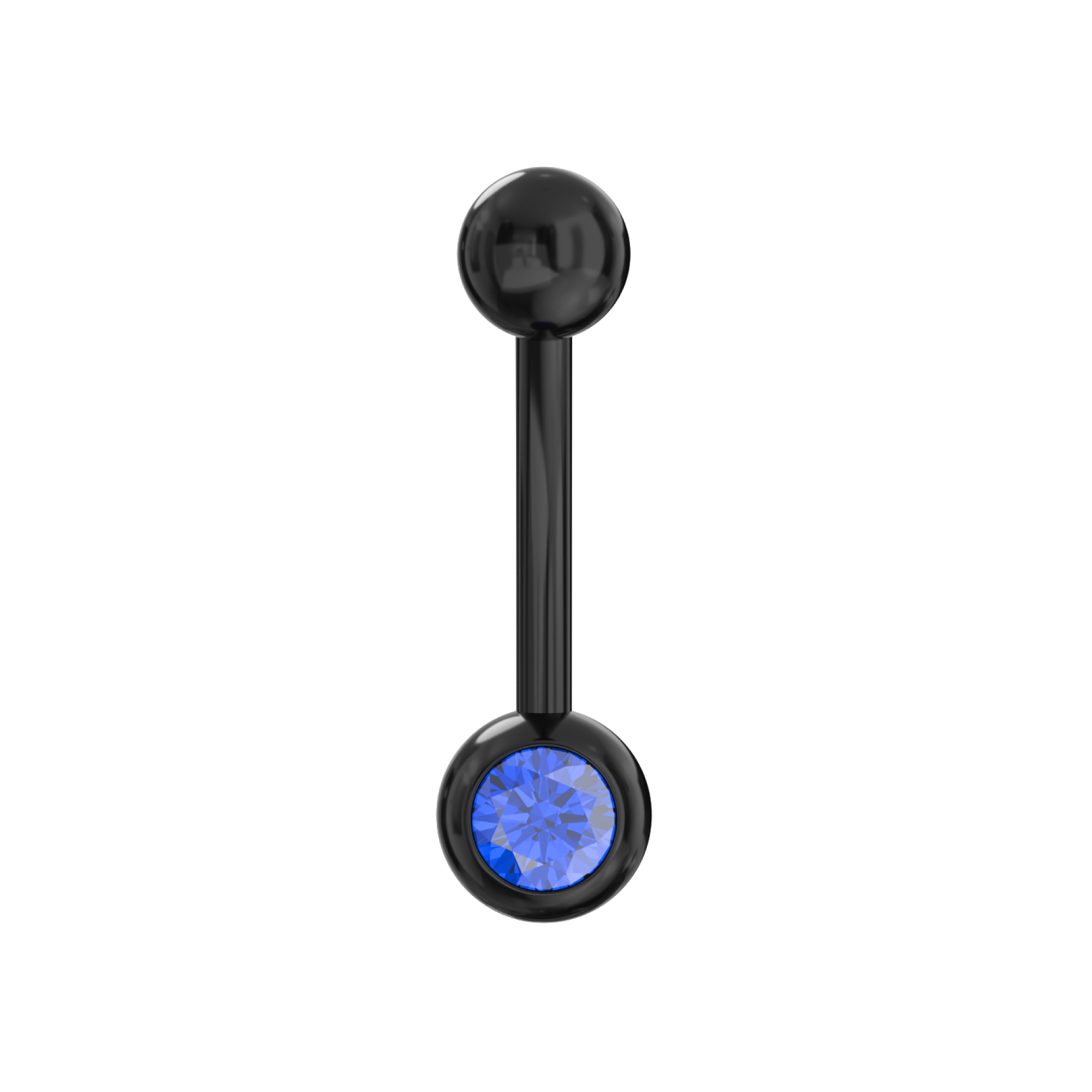 Single Stone Anodised Surgical Steel Belly Ring - Monster Piercing