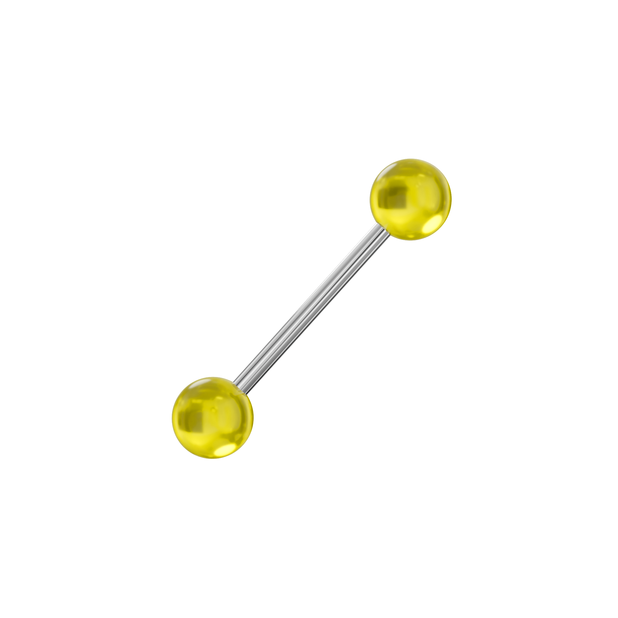 Steel Tongue Barbell with Plain UV Balls (Pack of 10) - Monster Piercing