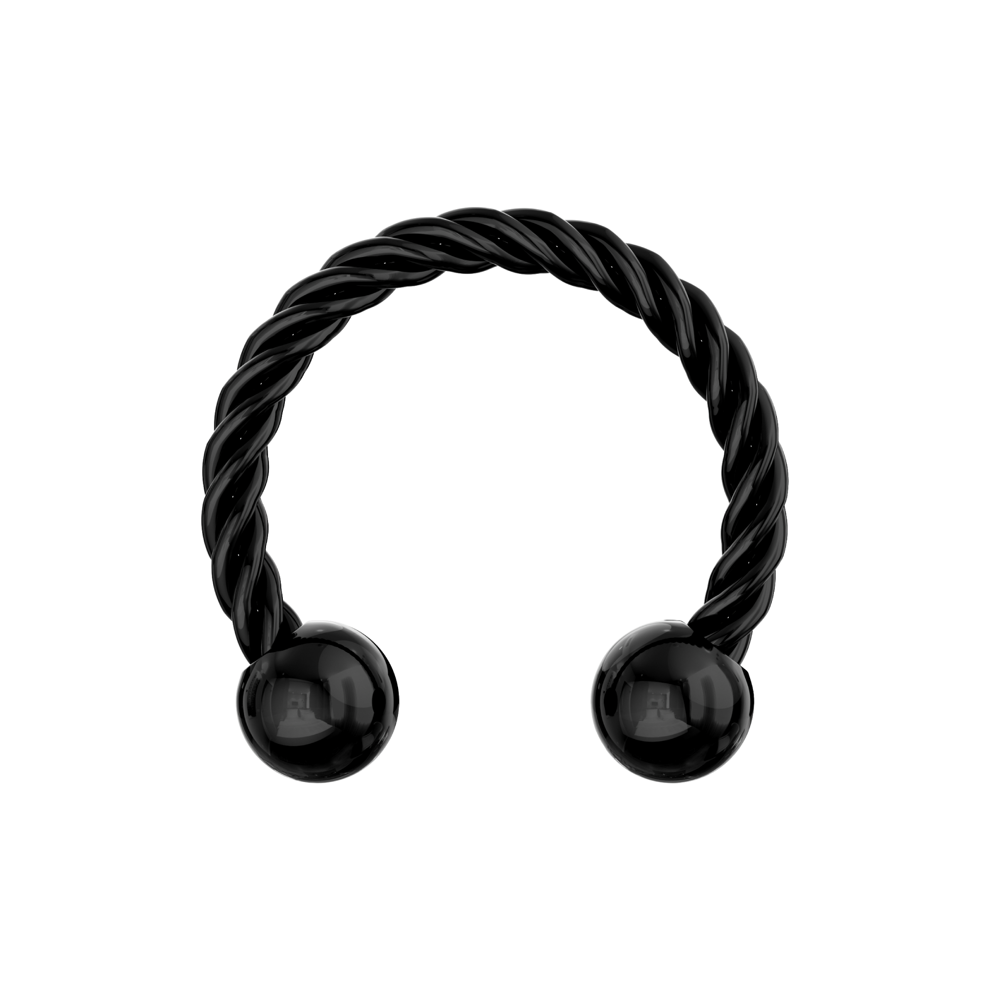Surgical Steel Twisted Circular Barbell - Monster Piercing