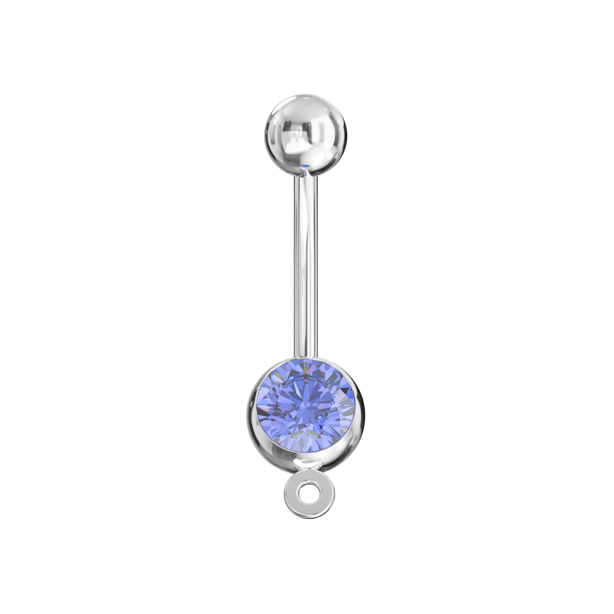 316L Surgical Steel Studded Hook Banana Belly Ring - Monster Piercing