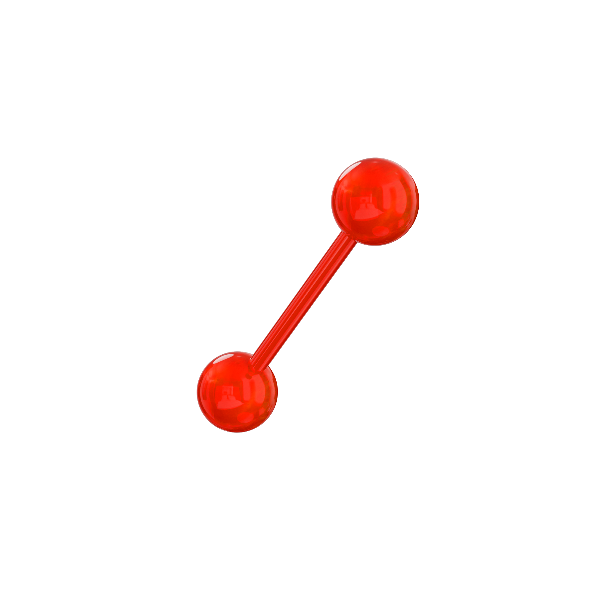 Multi-Coloured Bar with Simple UV Ball (Pack of 10) - Monster Piercing