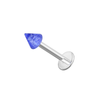 316L Surgical Steel Labret with Glitter UV Cones (Pack of 10)