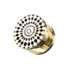 316L Surgical Steel Gold PVD Cut-Out Jewel Screw Fit Flesh Tunnel